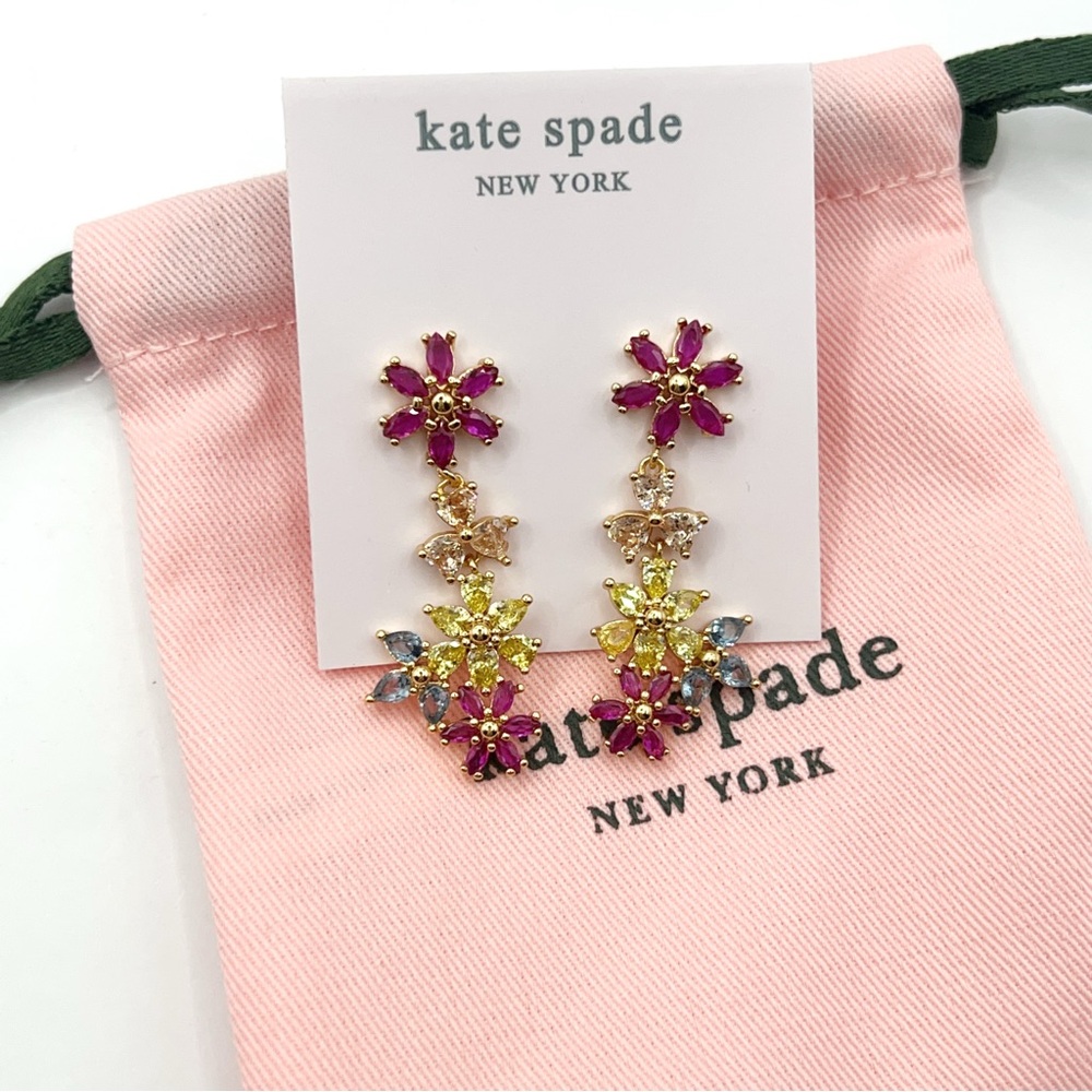 KS130-Kate Spade flowers earrings - Picture 2 of 2